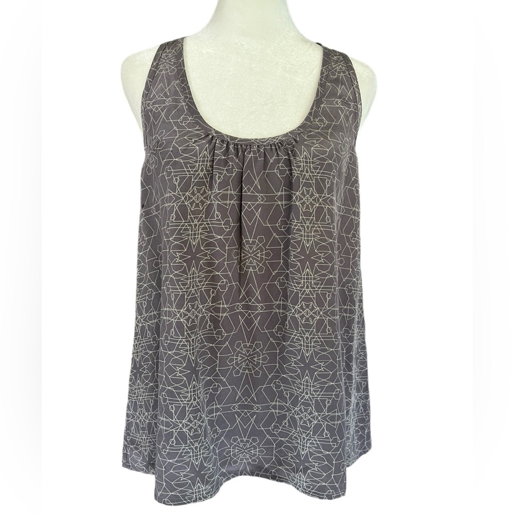 NWT HAYDEN-HARNETT 100% Silk “Michi” Cami Tank Top Geometric Design MSRP $98 - Picture 2 of 15
